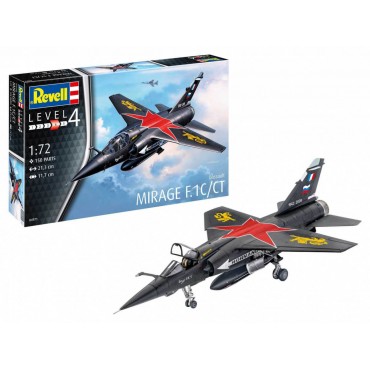 KIT PARA MONTAR REVELL AVIÃO DASSAULT MIRAGE F.1C/CT 1/72 150 PEÇAS REV 04971